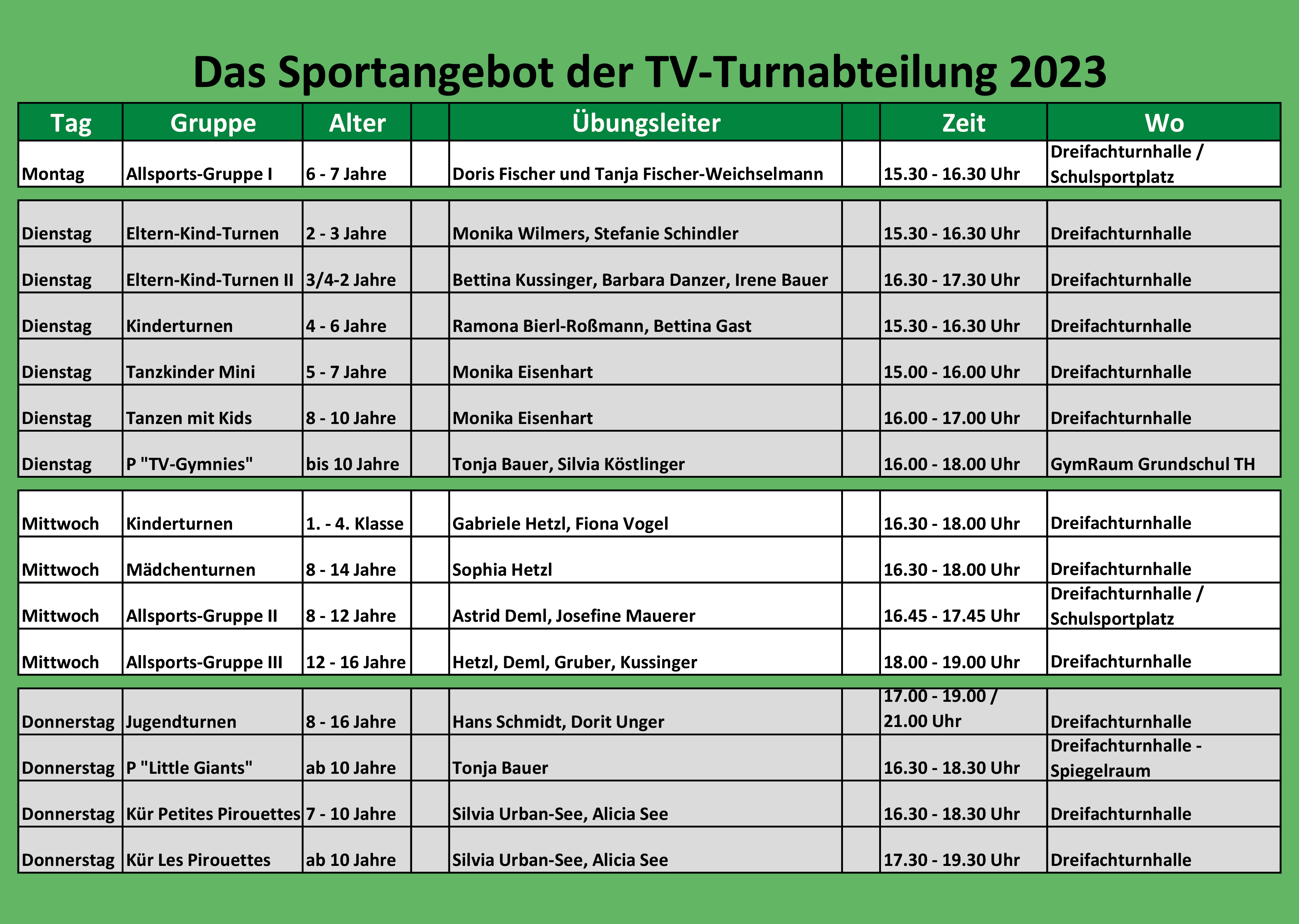 Bild zum Beitrag „Trainingsangebot 2023“