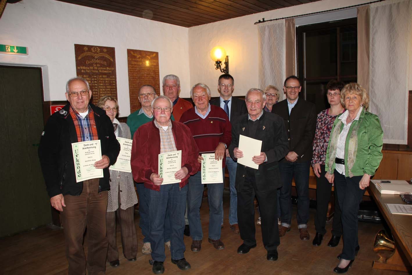 Bild zum Beitrag „Ehrungen bei der Jahreshauptversammlung 2014“