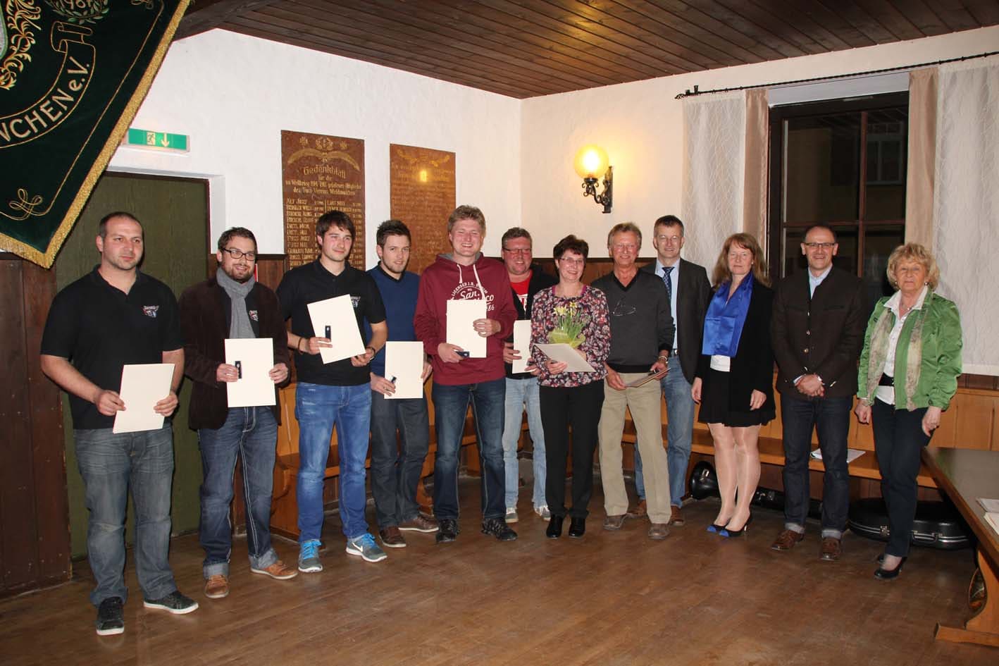 Bild zum Beitrag „Ehrungen bei der Jahreshauptversammlung 2014“