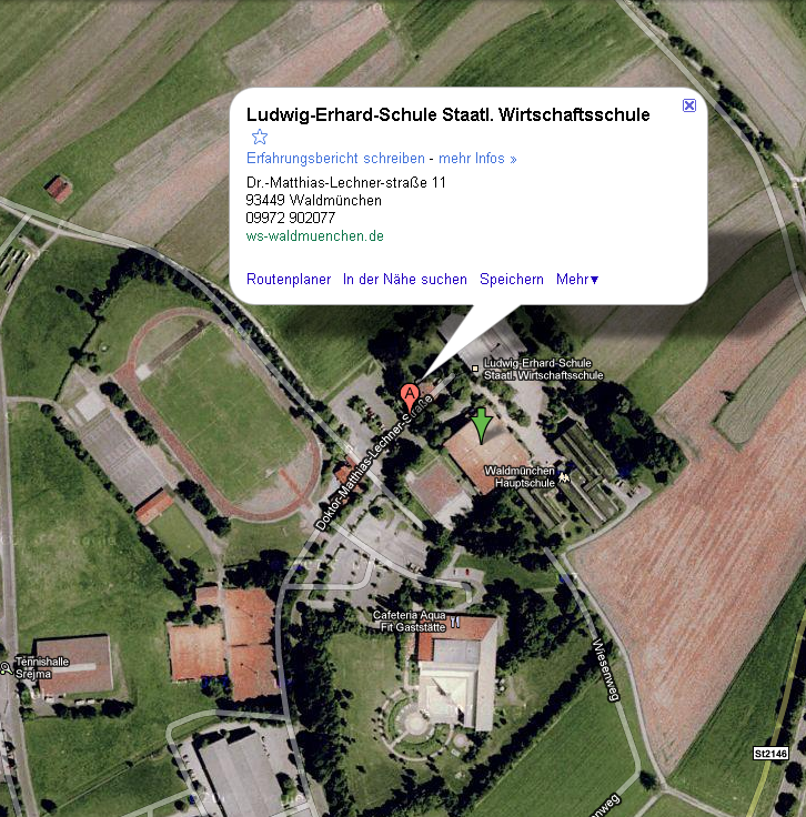 Lageplan der Dreifachturnhalle Waldmünchen